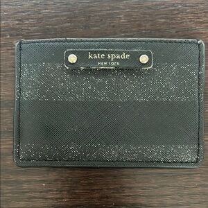 Kate Spade Black Sparkle Card Holder